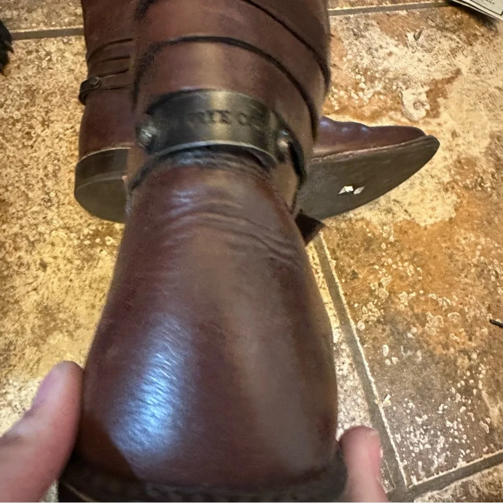 Frye Shirley Riding Plate‎ Boots Brown Size 6